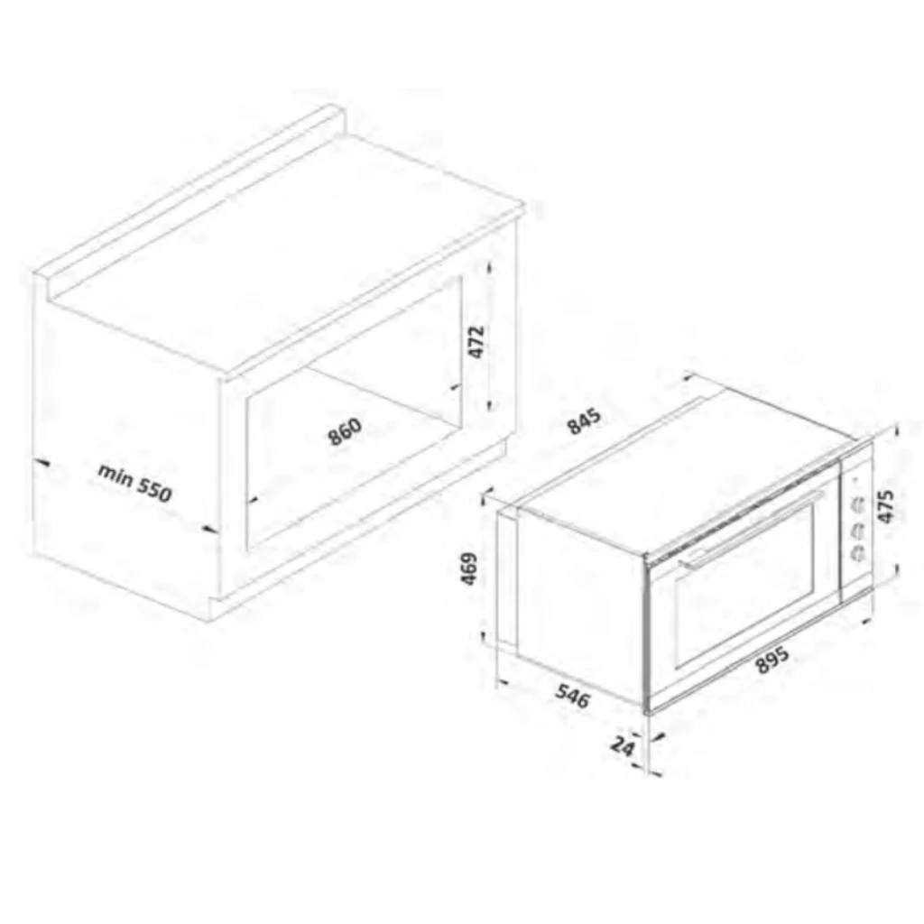 Euro Appliances 90cm Multifunction Electric Oven