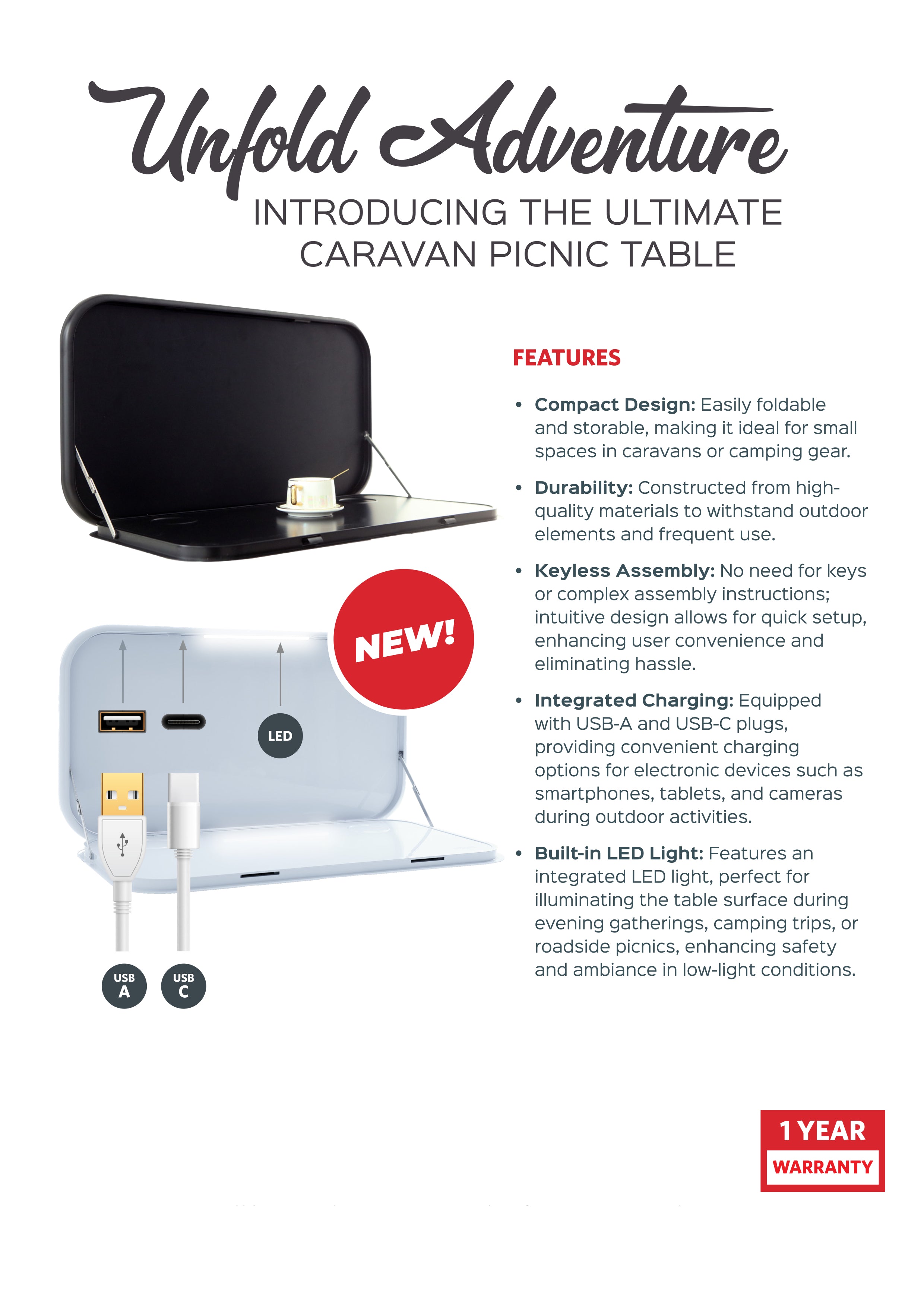 NCE Picnic Table Black