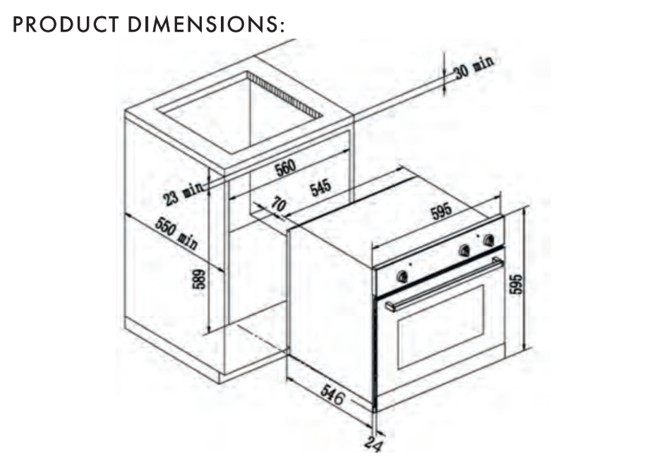 Euro Appliances EO60SOSX 60cm Electric Built-In Oven
