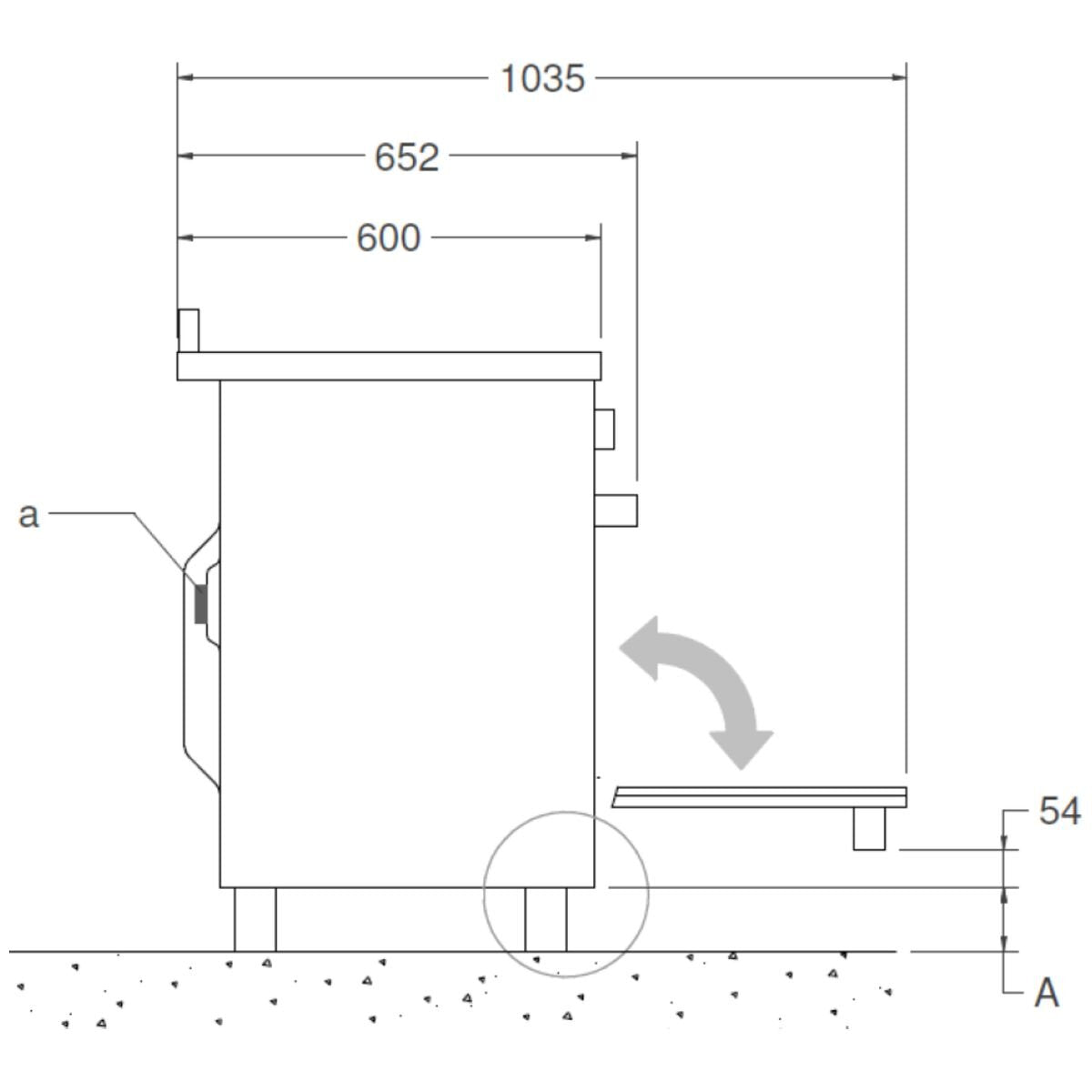 La Germania 90cm Freestanding Upright Stove with Induction cooktop TUS90IND60LAX