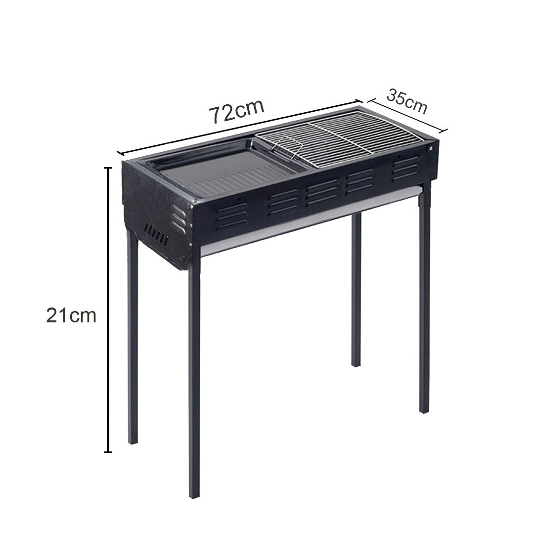 SOGA 72cm Portable Folding Thick Box-Type Charcoal Grill for Outdoor BBQ Camping