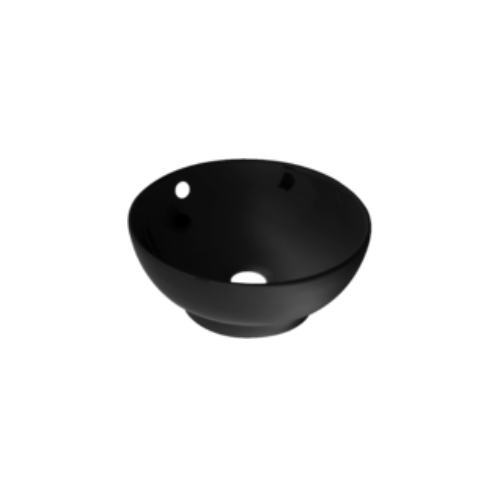 400mm Ceramic Round Basin Gloss Black