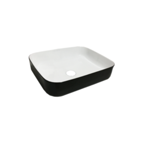 500mm Ceramic Rectangle Basin Matt Black