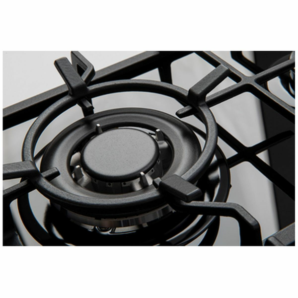 Euro Appliances 60cm Black Glass Gas Cooktop