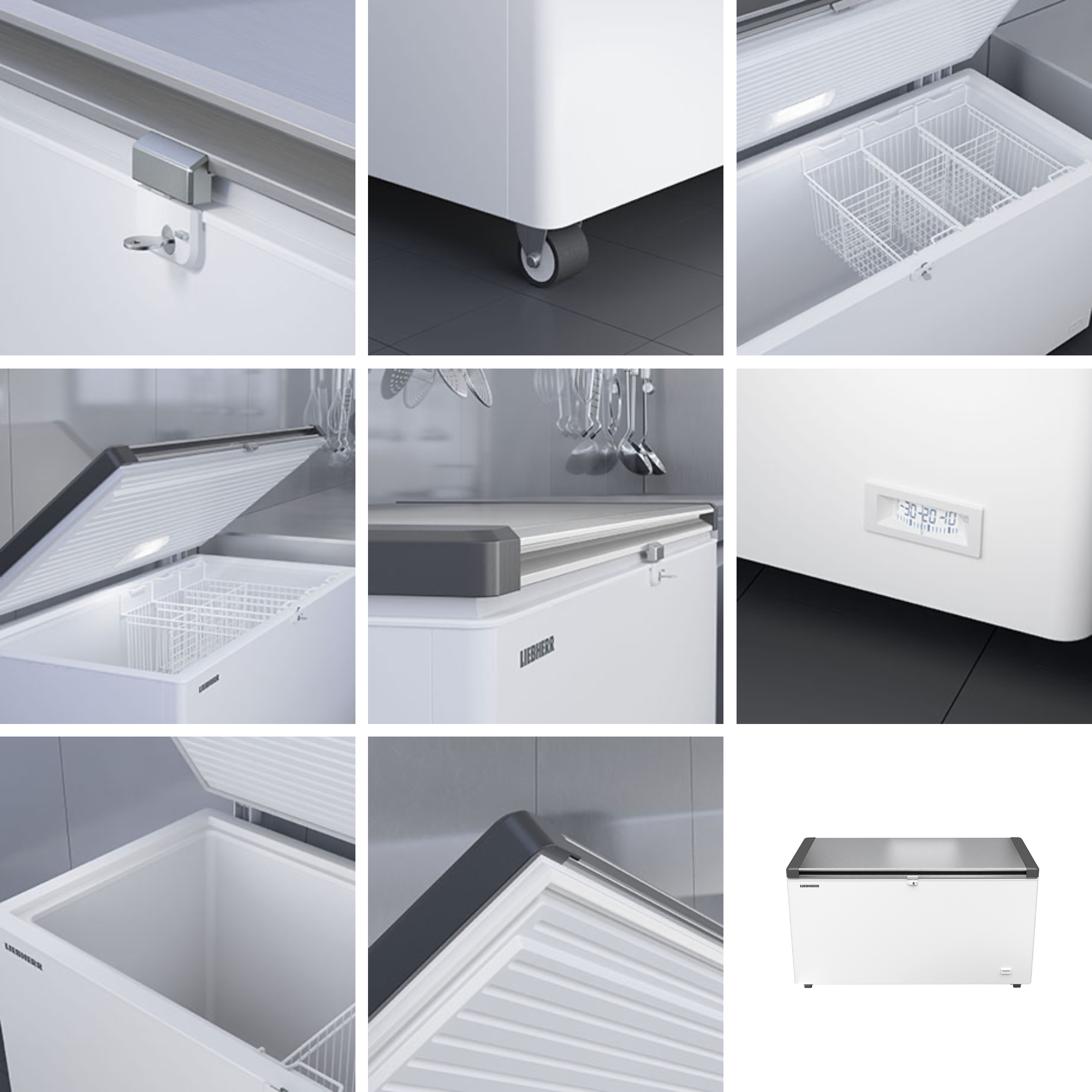 Liebherr 404L Stainless Steel Flip Lid Chest Freezer