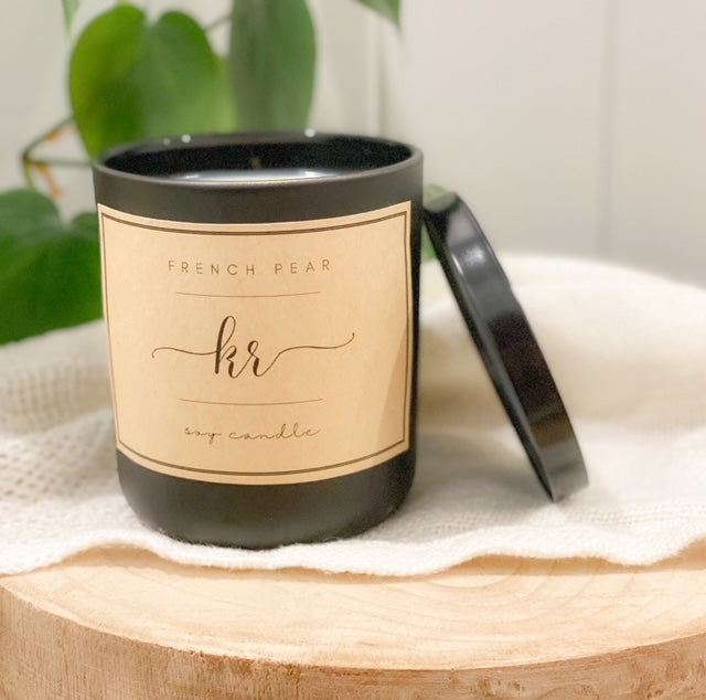 French Pear Soy Candle - Black