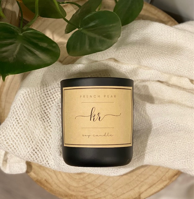 French Pear Soy Candle - Black