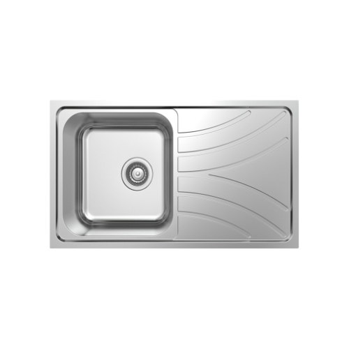 NCE 780mm One Piece Square Sink with Off-centre Drain