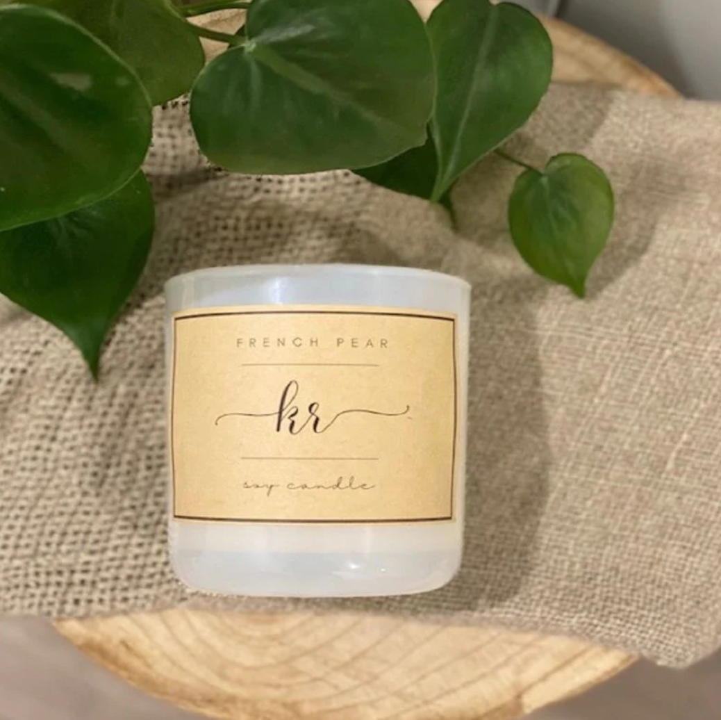 French Pear Soy Candle - White