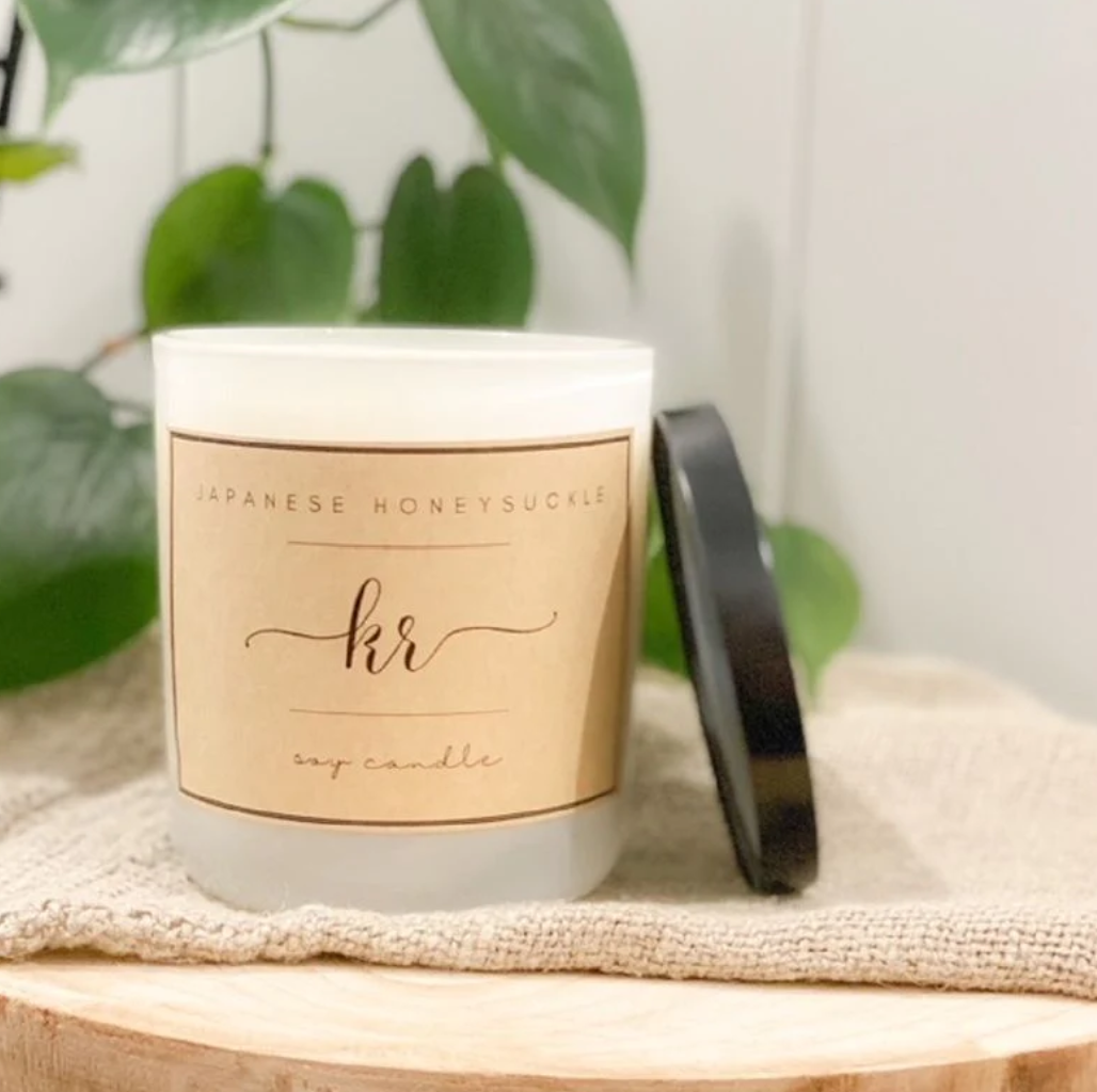 Japanese Honeysuckle Soy Candle - White