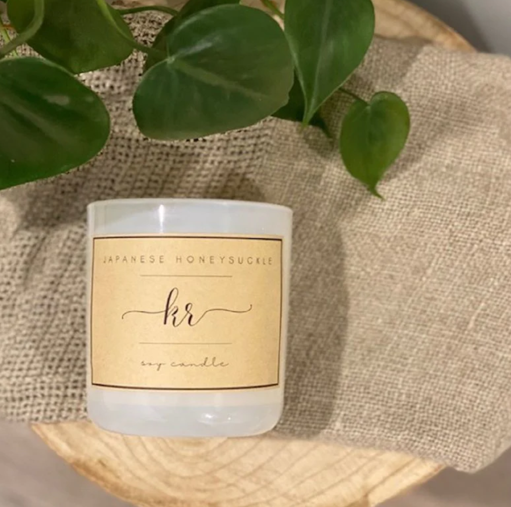 Japanese Honeysuckle Soy Candle - White