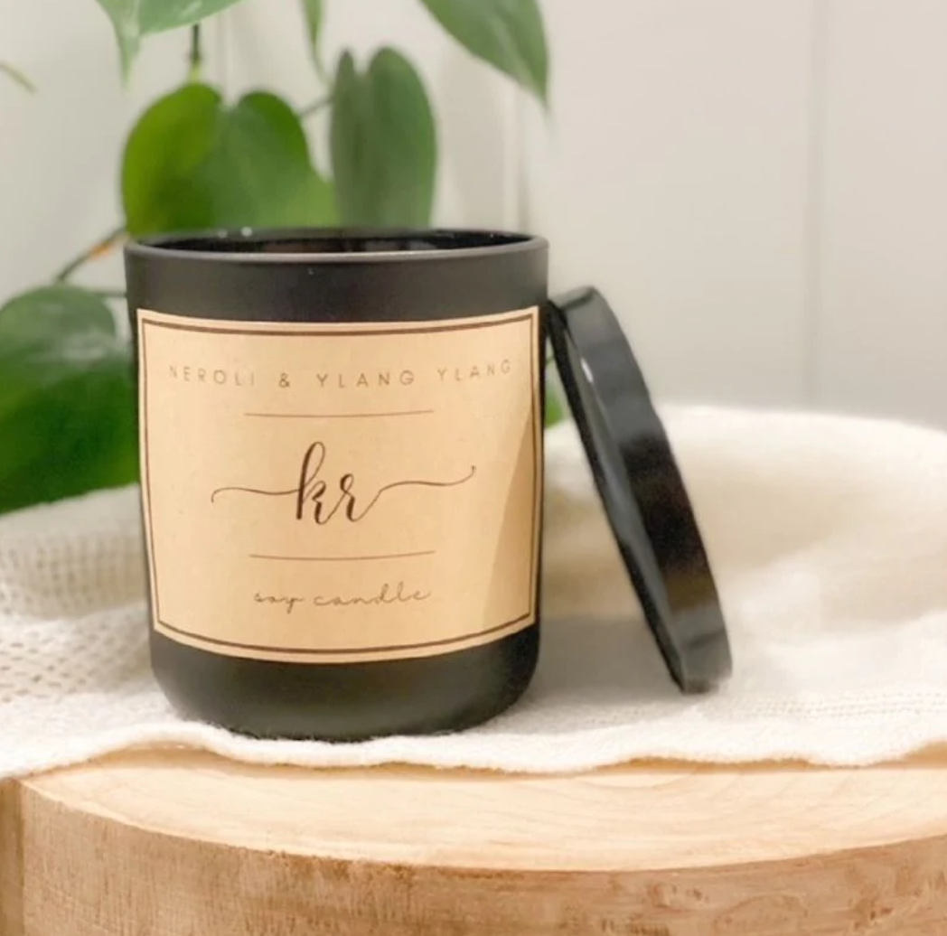 Neroli & Ylang Ylang Soy Candle - Black