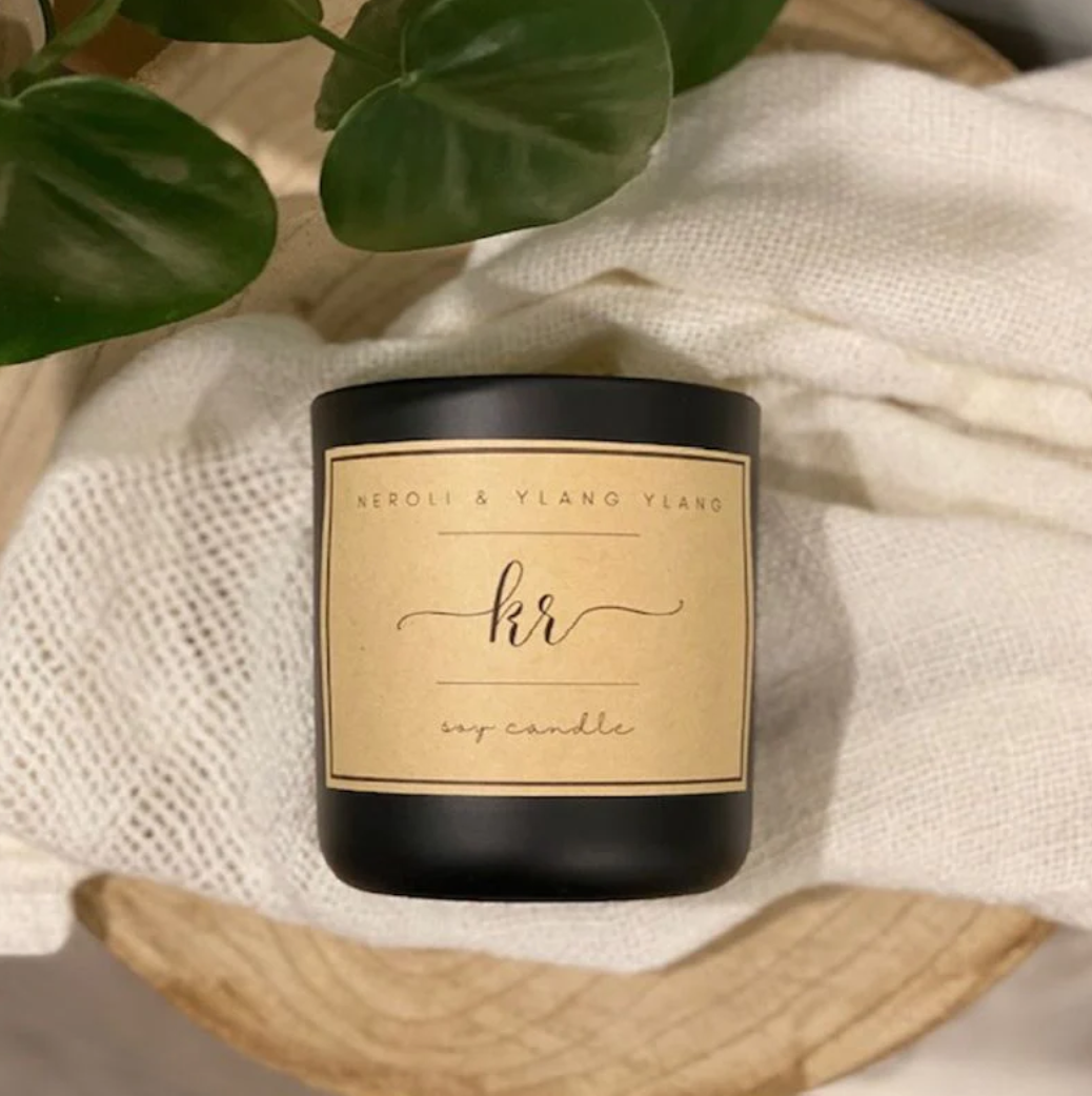 Neroli & Ylang Ylang Soy Candle - Black
