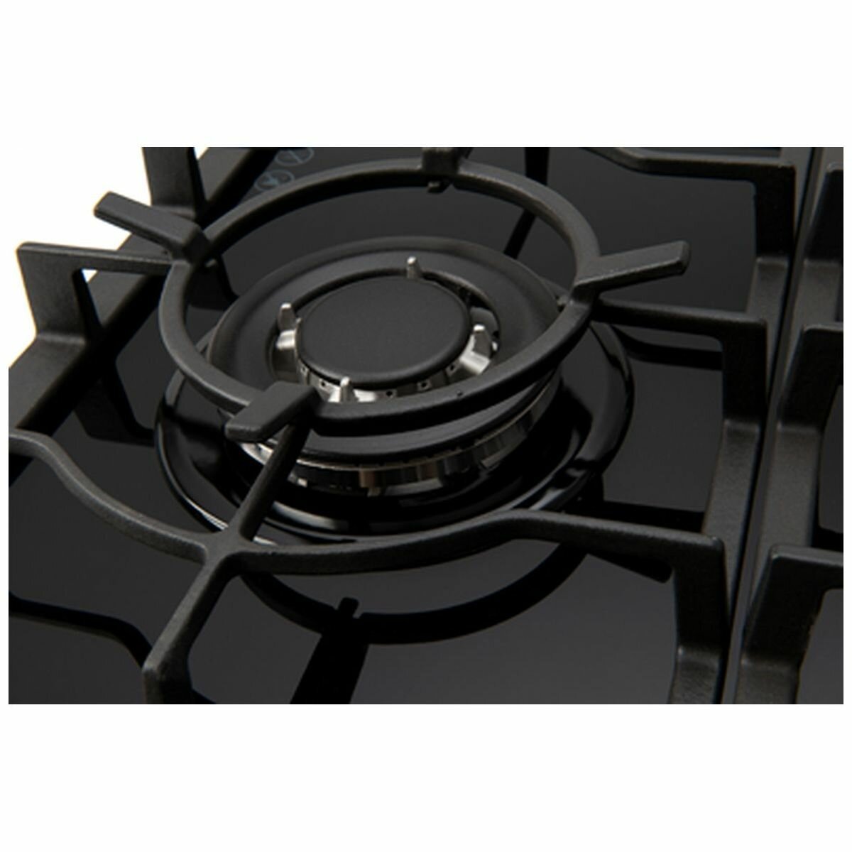 Euro Appliances 90cm Black Glass Gas Cooktop ECT900GBK2