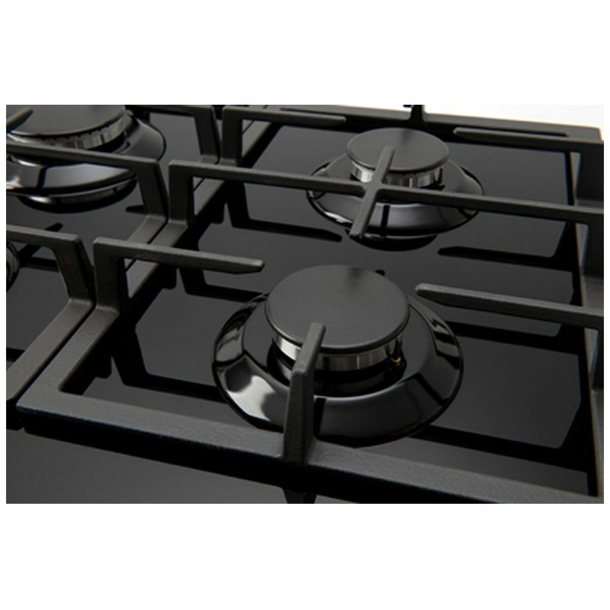 Euro Appliances 90cm Black Glass Gas Cooktop ECT900GBK2