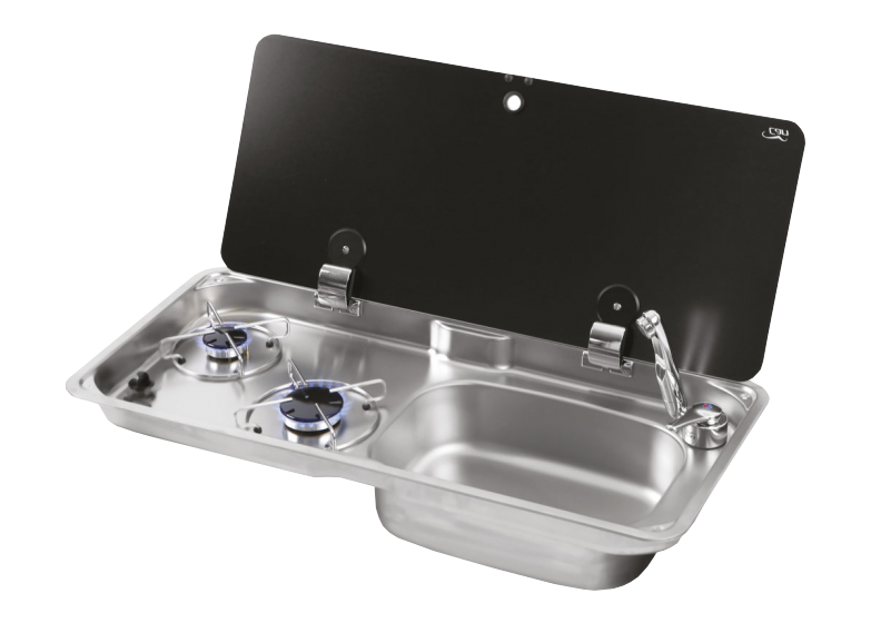 CAN Rectangular 2 Burner with Sink (Right)