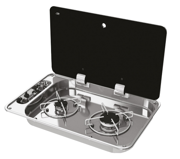 CAN Rectangular 2 Burner (Piezo Ignition)