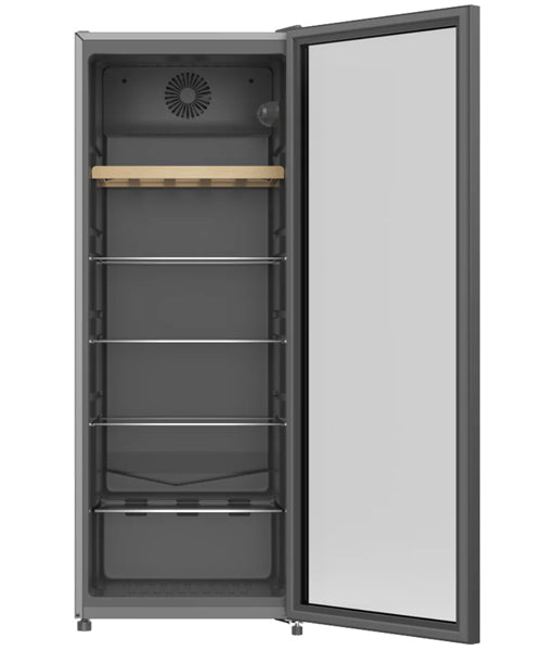 ChiQ 233L Glass Door with Black Frame Beverage Fridge