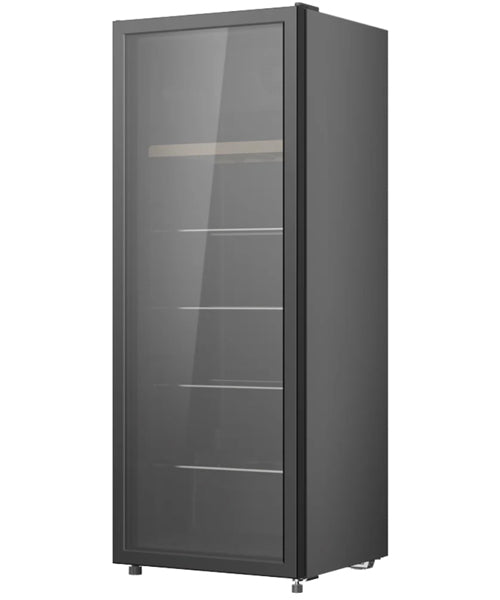 ChiQ 233L Glass Door with Black Frame Beverage Fridge