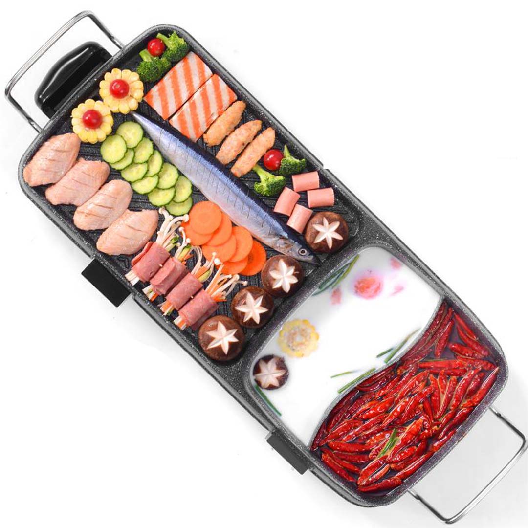 SOGA 2 in 1 Electric Non-Stick BBQ Teppanyaki Grill Plate