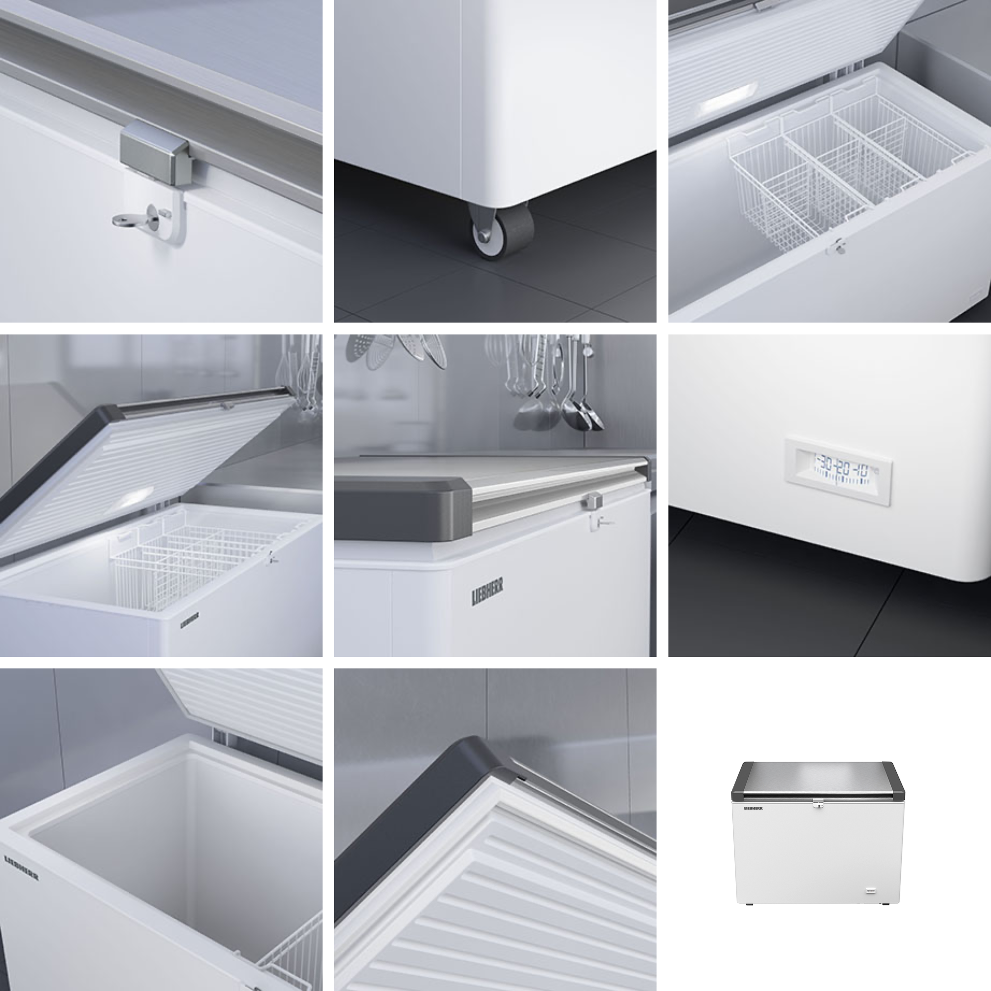 Liebherr 266L Stainless Steel Flip Lid Chest Freezer