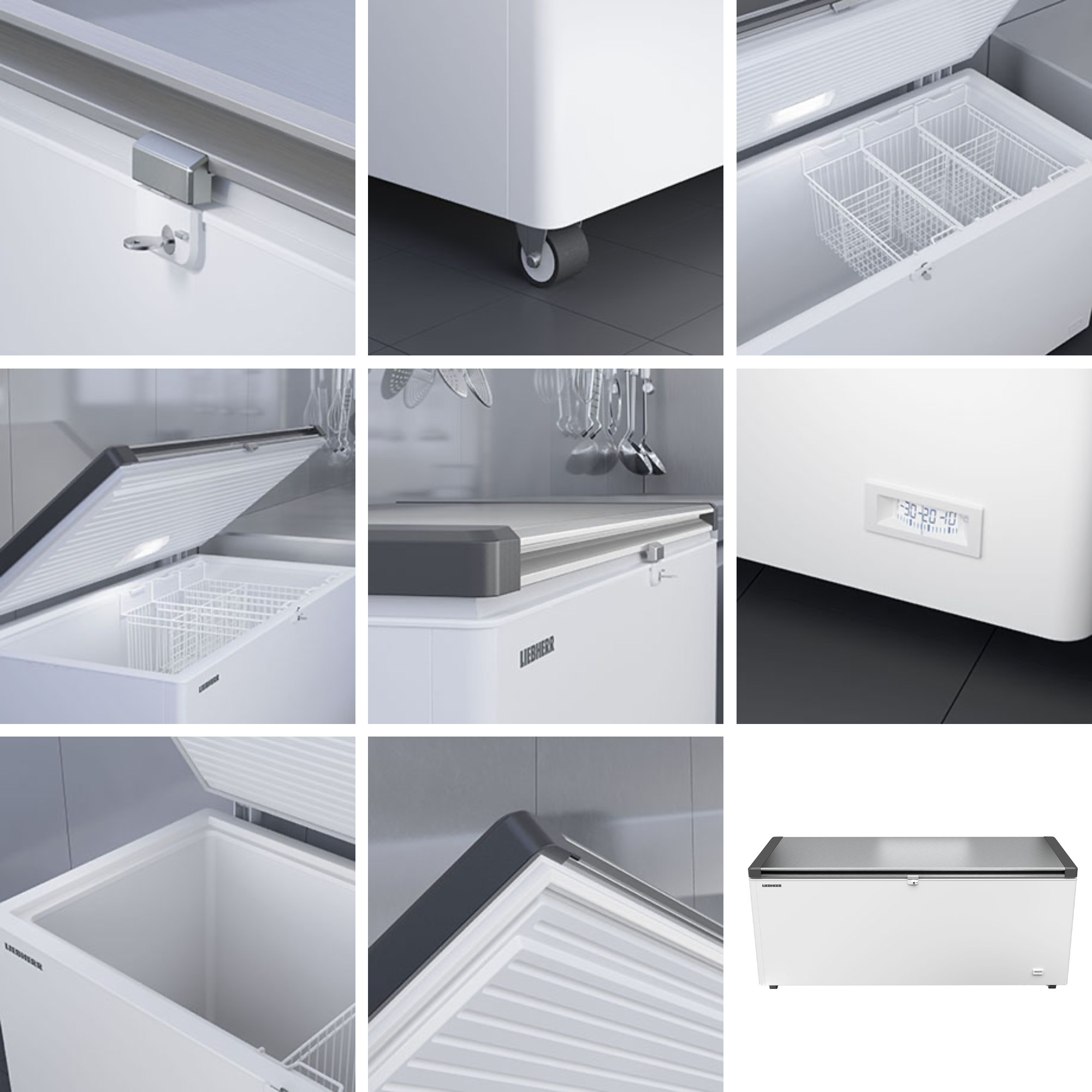 Liebherr 542L Stainless Steel Flip Lid Chest Freezer