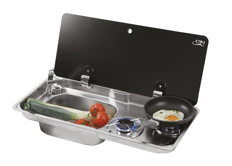 CAN Rectangular 2 Burner with Sink (Left)
